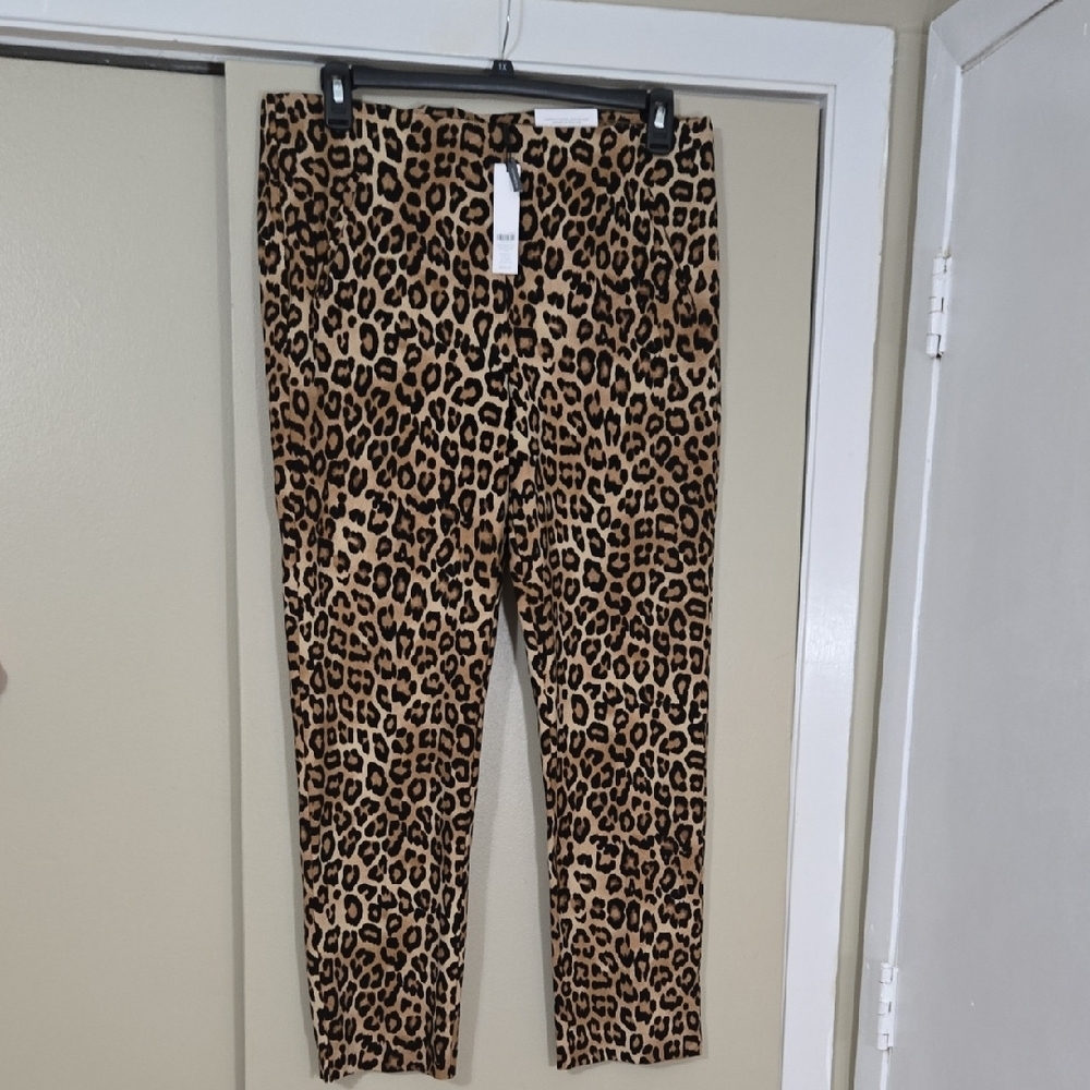 Chico's So Slimming Juliette Slim Leg Animal Print Pants  Size 14 NWT